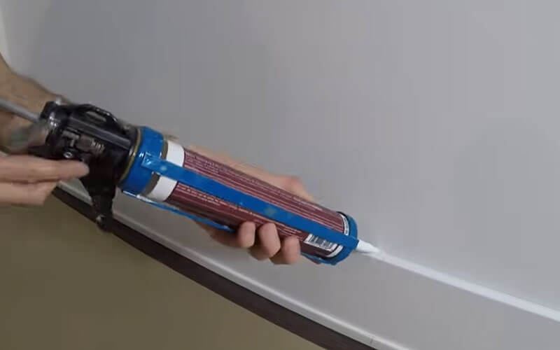 A Picture of Caulking Baseboard